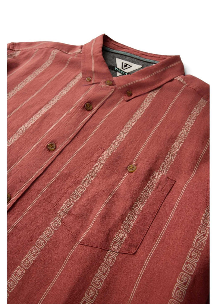 Vissla Lost Coast Short Sleeve Shirt in Retro Red, view 3