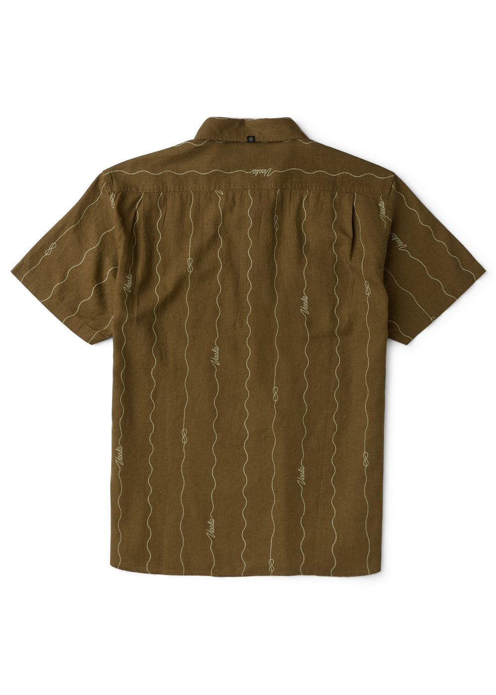 Vissla Round Up Short Sleeve Shirt in Dark Earth, view 2