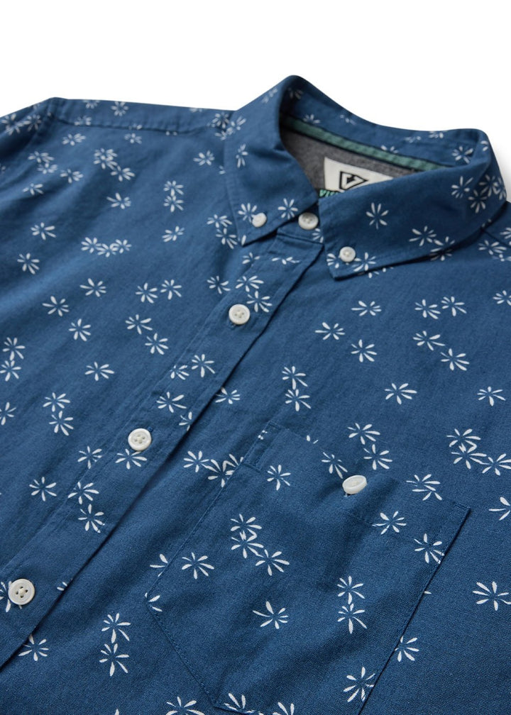 Vissla In Bloom Short Sleeve Shirt in Dark Denim, view 3