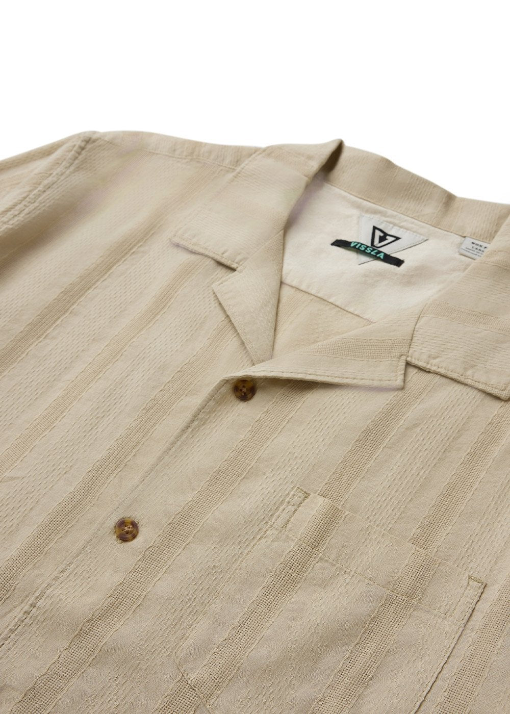 Vissla Quatro Casas Eco Short Sleeve Shirt in Sand, view 3