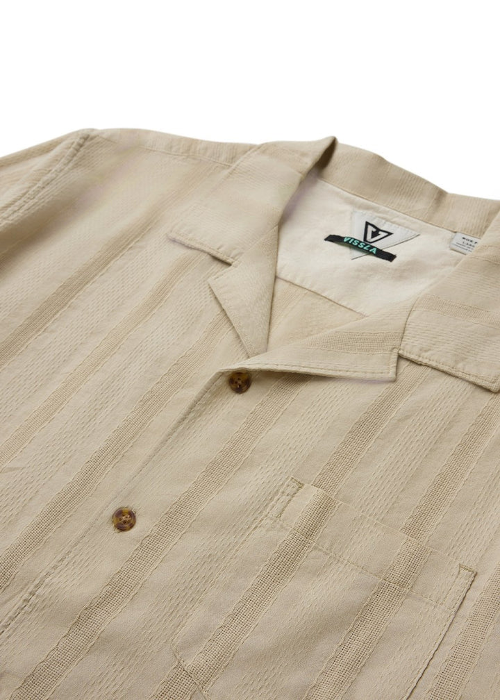 Vissla Quatro Casas Eco Short Sleeve Shirt in Sand, view 3