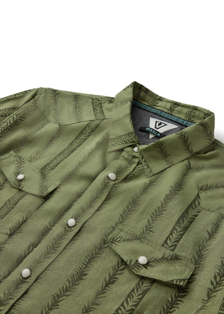 Vissla Kelpline Short Sleeve Shirt in Sage, view 3