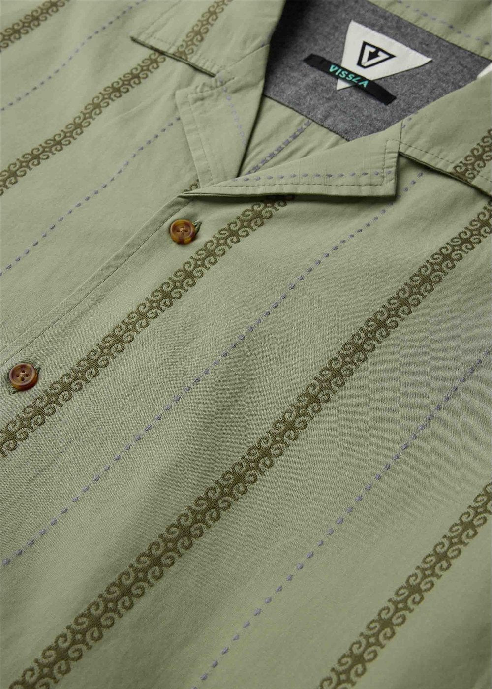 Vissla Puerto Jacquard Eco SS Shirt in Sage, view 2