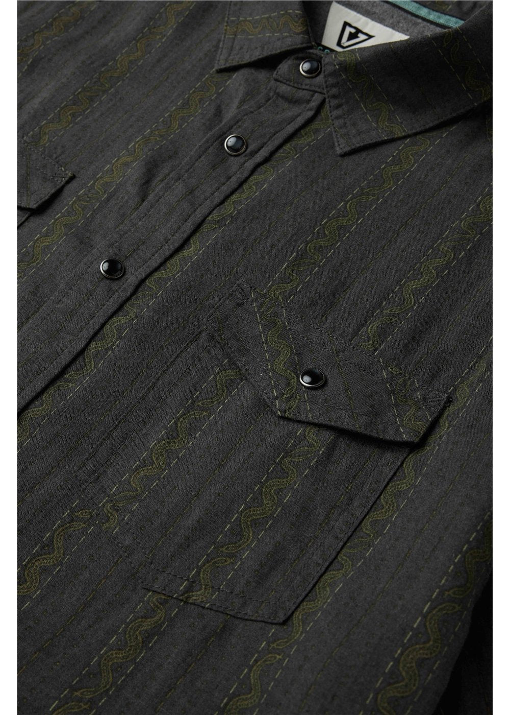 Vissla Slither Linen Eco SS Shirt in Phantom, view 2