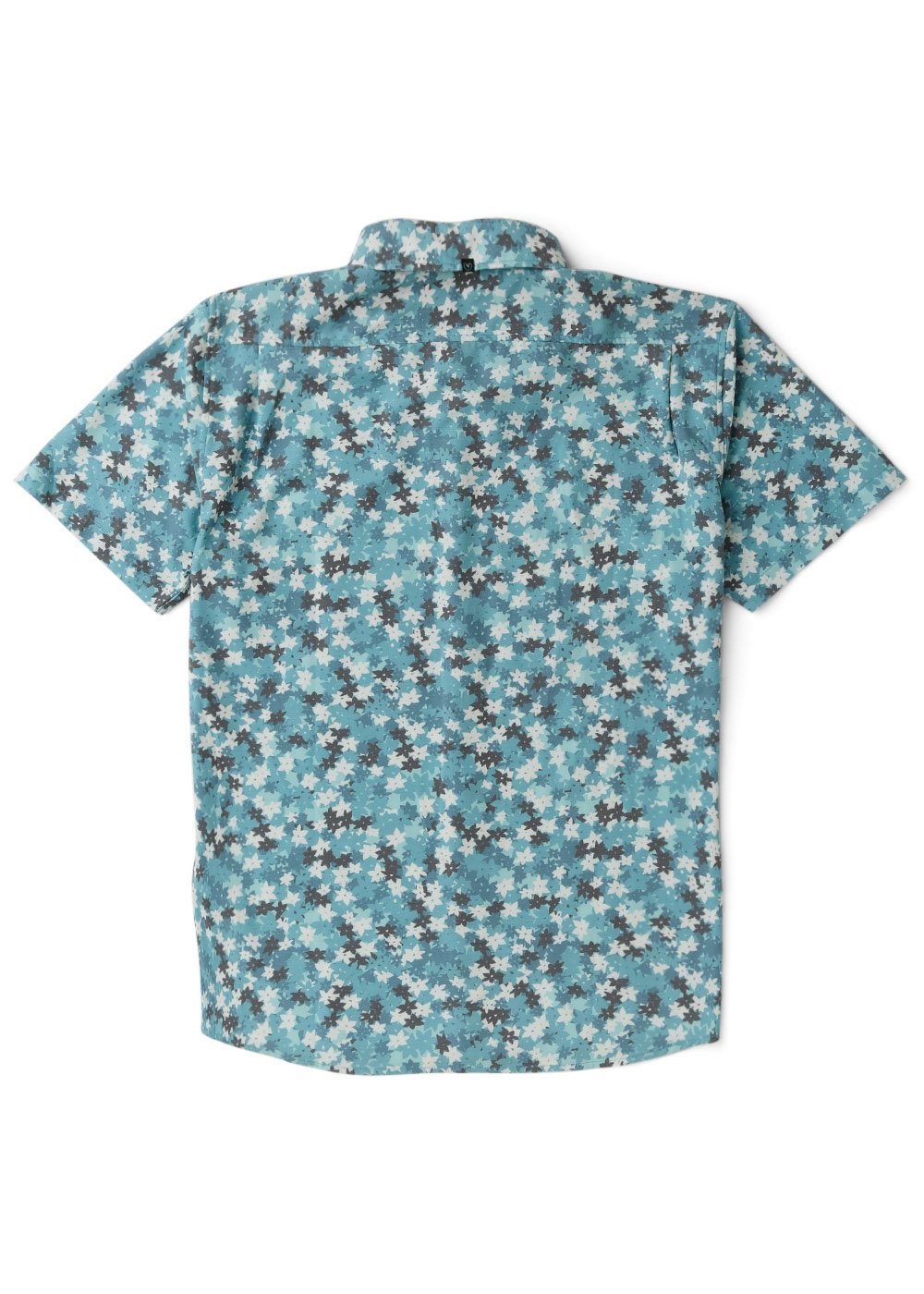 Vissla Jungalo Hybrid Eco Short Sleeve Shirt in Maui Blue, view 2