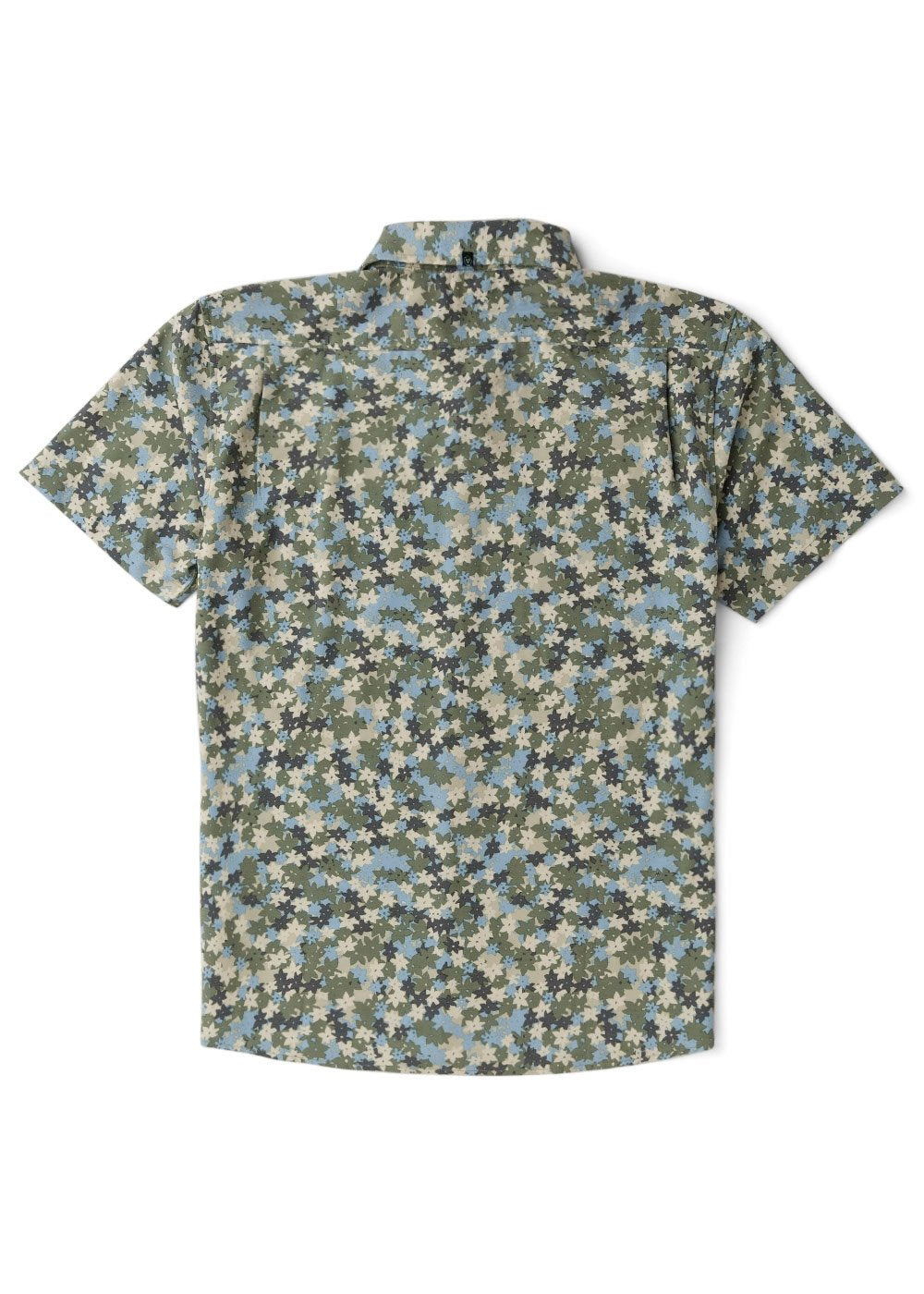 Vissla Jungalo Hybrid Eco Short Sleeve Shirt in Army, view 3
