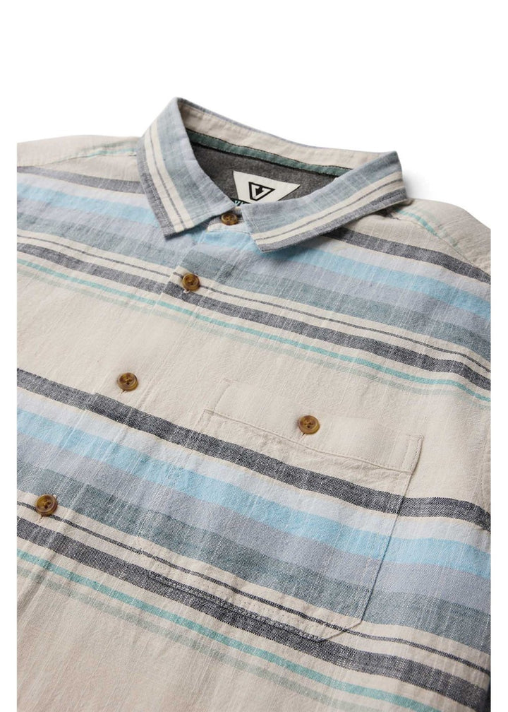 Vissla South Bound Eco Short Sleeve Shirt in Pool Blue, view 2