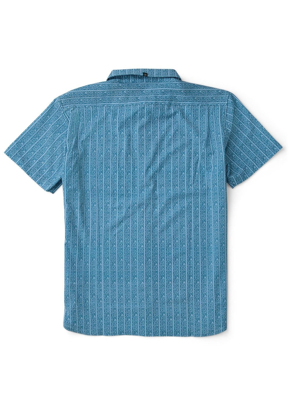 Vissla Anchor Point Hybrid Eco Short Sleeve Shirt in Tidal Blue, view 2