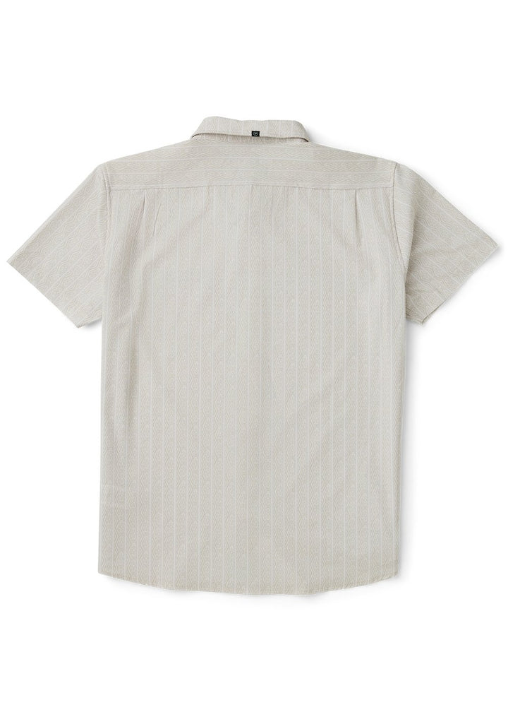 Vissla Anchor Point Hybrid Eco Short Sleeve Shirt in Sand, view 2