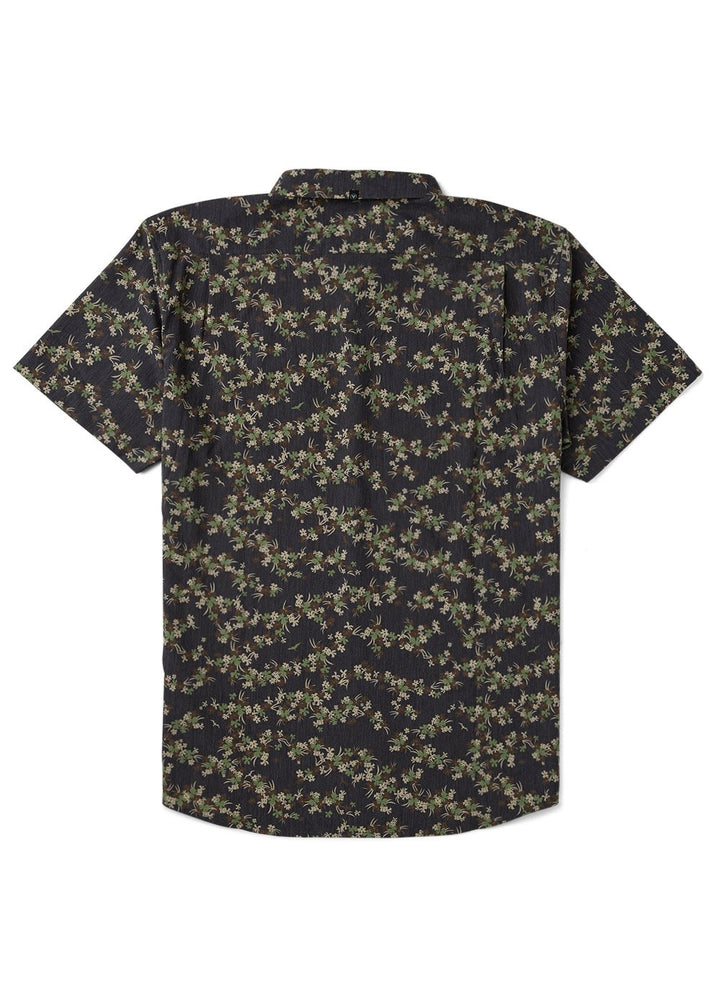 Vissla Tropicanica Hybrid Eco Short Sleeve Shirt in Black, view 4