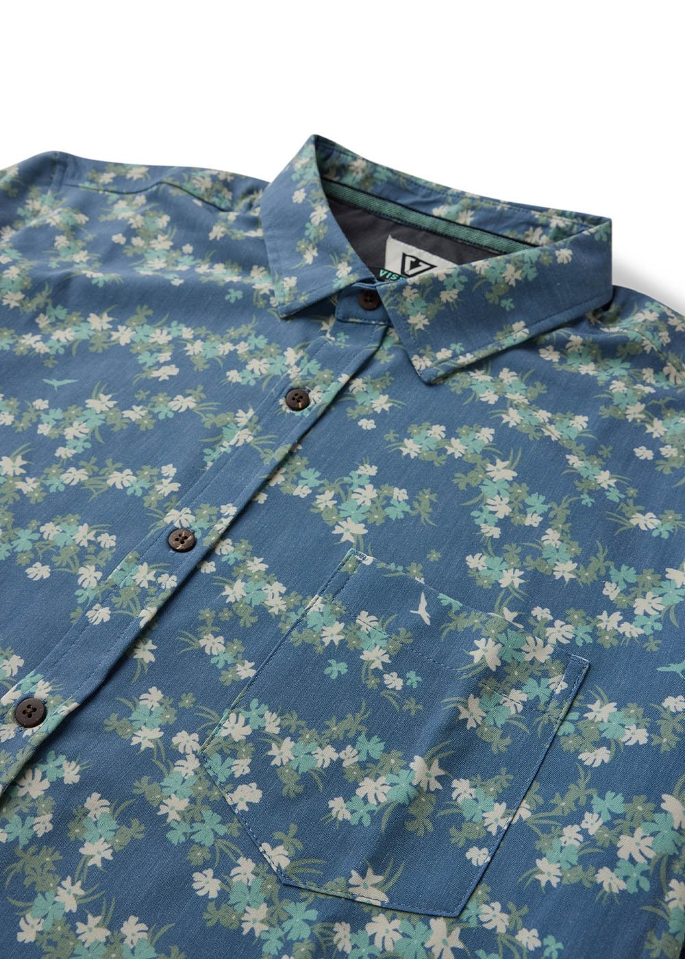 Vissla Tropicanica Hybrid Eco Short Sleeve Shirt in Blue Haze, view 3