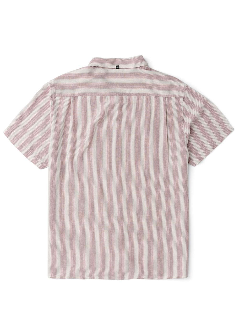 Vissla Grad Stripe Short Sleeve Shirt in Rose, view 2