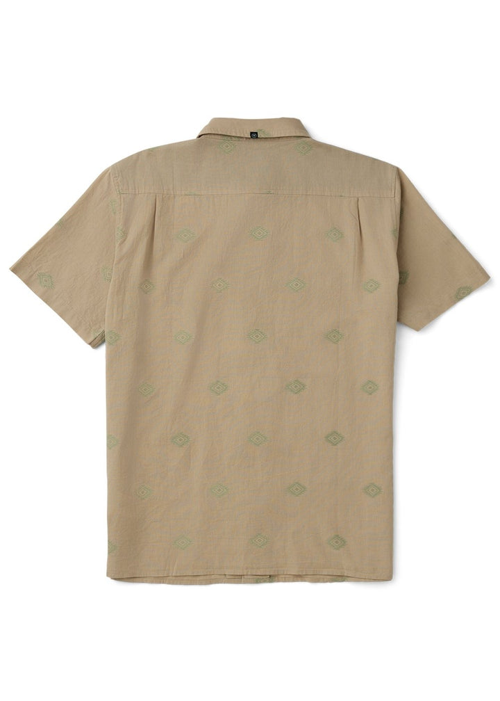 Vissla Cabo Nights Short Sleeve Shirt in Light Khaki, view 2