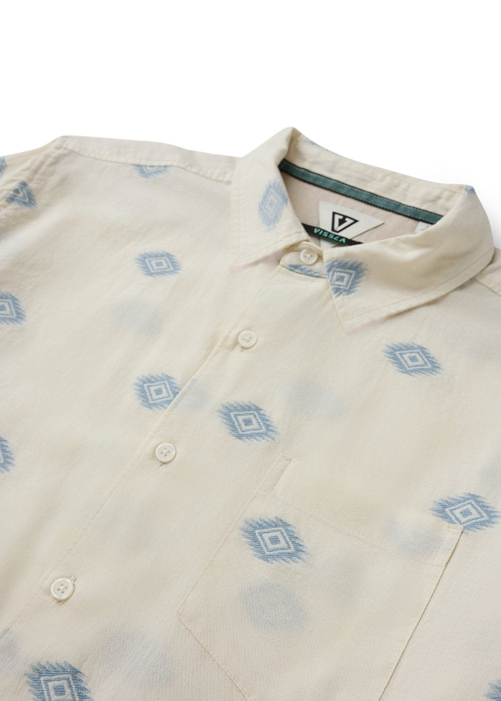 Vissla Cabo Nights Short Sleeve Shirt in Vintage White, view 4