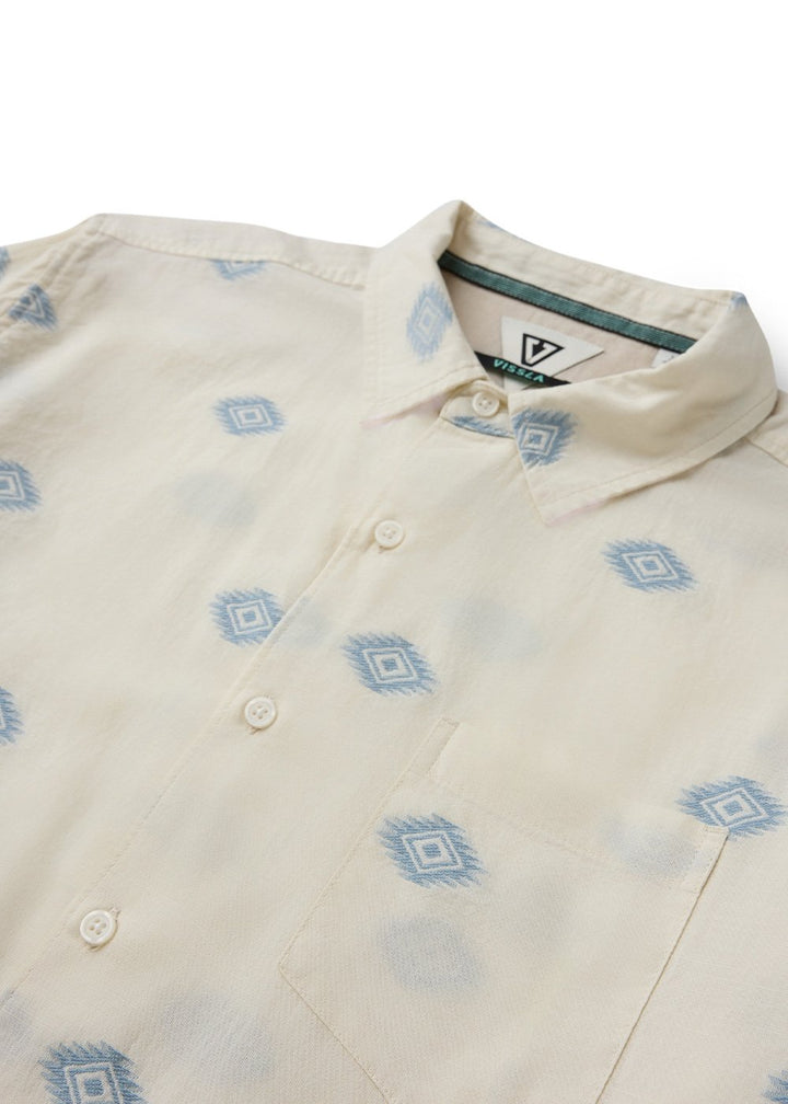 Vissla Cabo Nights Short Sleeve Shirt in Vintage White, view 4