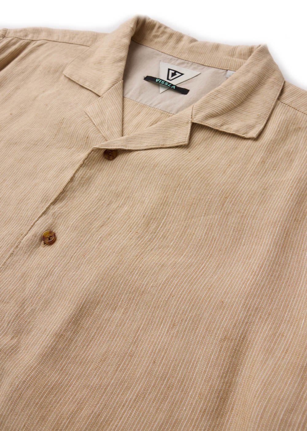 Vissla Hammer Land Short Sleeve Shirt in Dark Sand, view 3