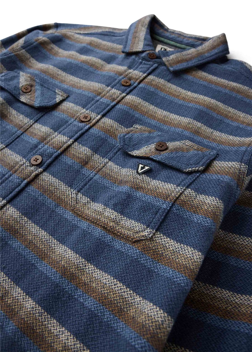 Vissla Descanso Heavy Flannel in Blue Haze, view 3