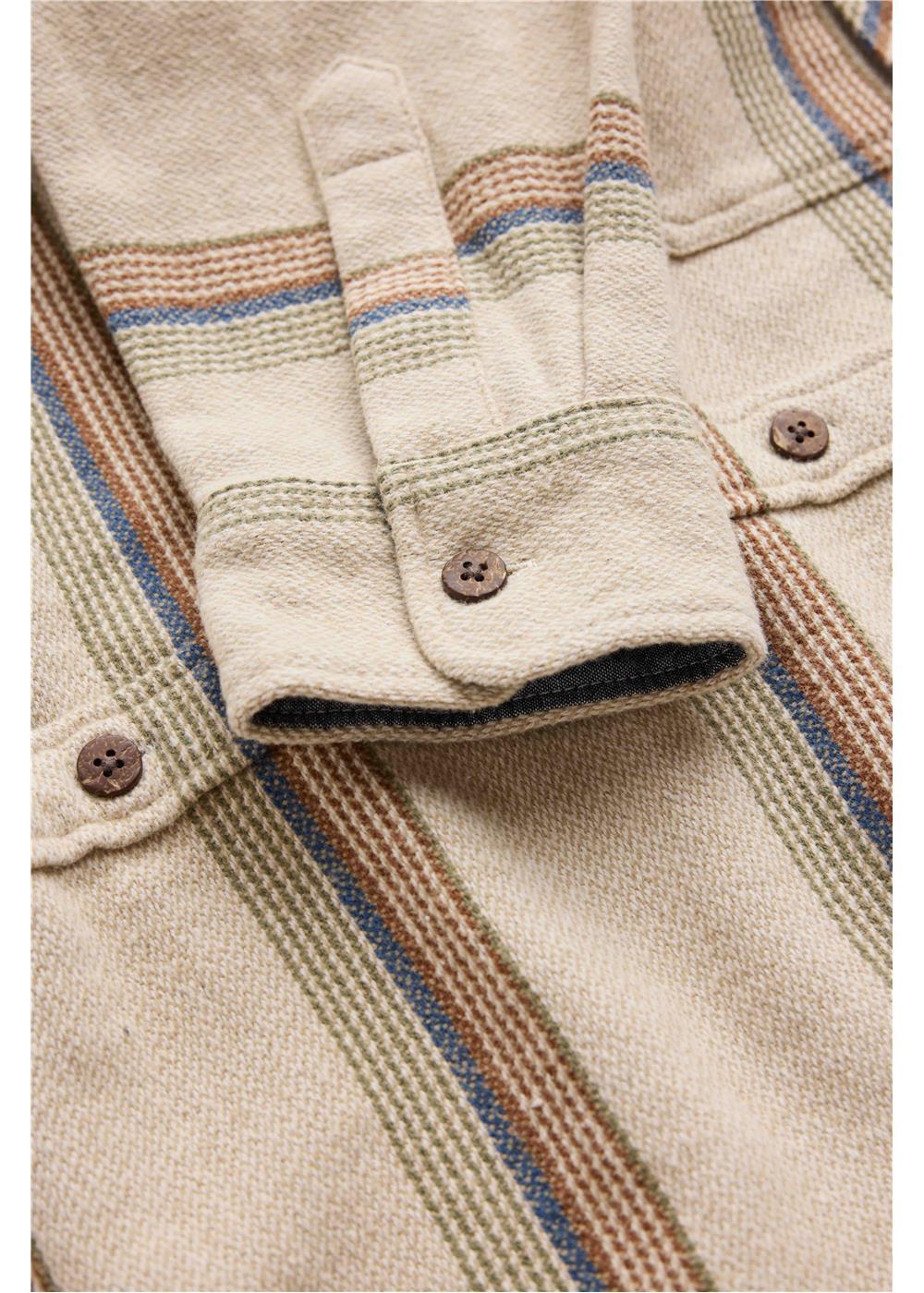 Vissla Descanso Heavy Flannel in Bone, view 4