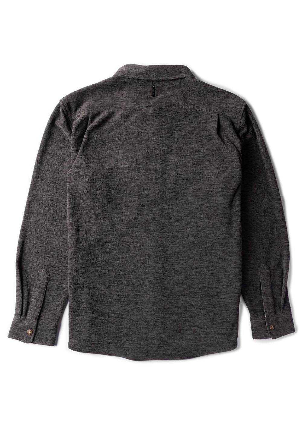 Vissla Eco-Zy LS Polar Flannel in Black Heather, view 2