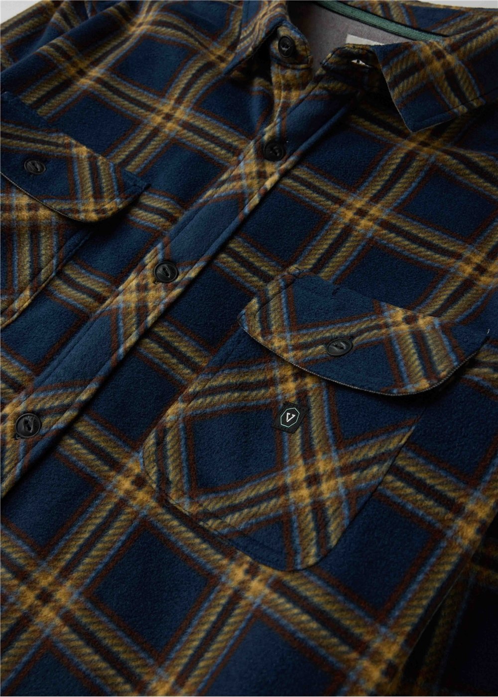Vissla Eco-Zy Polar Flannel in Dark Naval, view 2