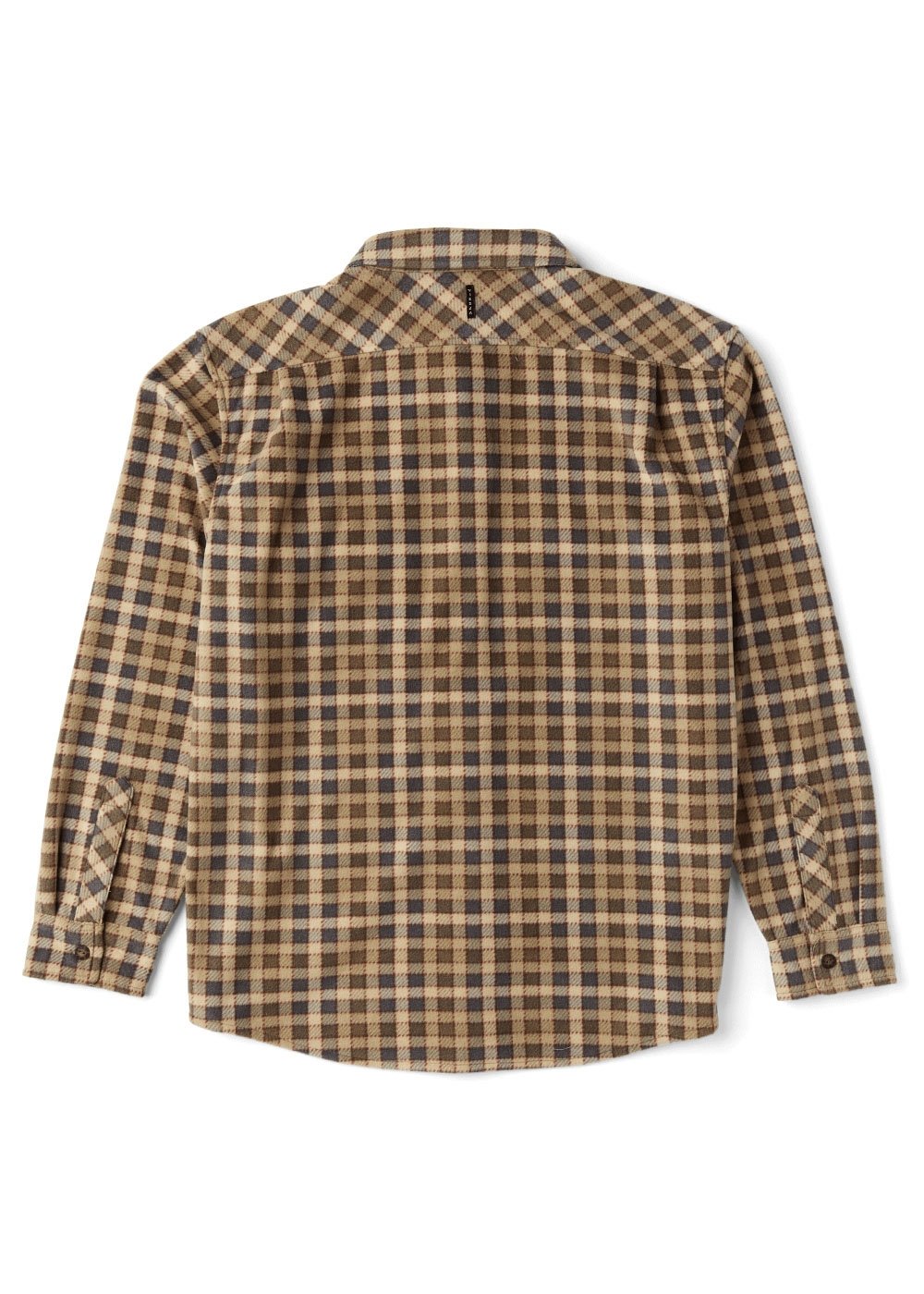 Vissla Eco-Zy Long Sleeve Polar Flannel in Light Khaki, view 2