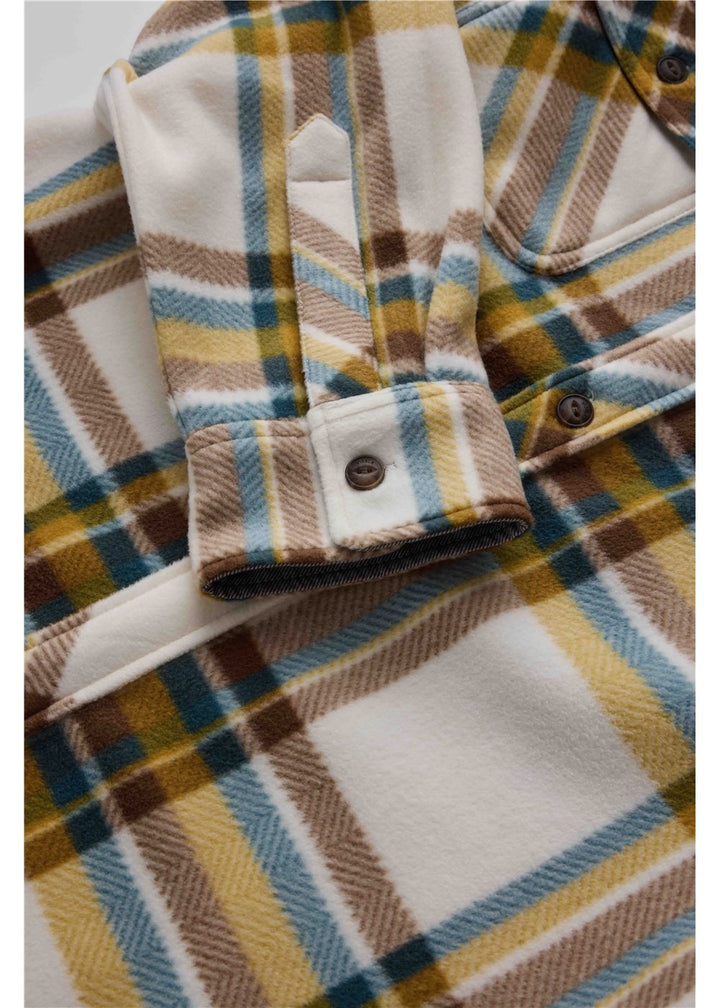 Vissla Eco-Zy LS Polar Flannel in White, view 3