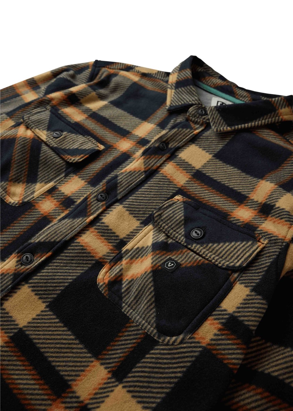 Vissla Eco-Zy LS Polar Flannel in Black, view 3