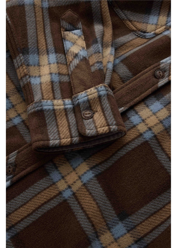 Vissla Eco-Zy LS Polar Flannel in Earth, view 3