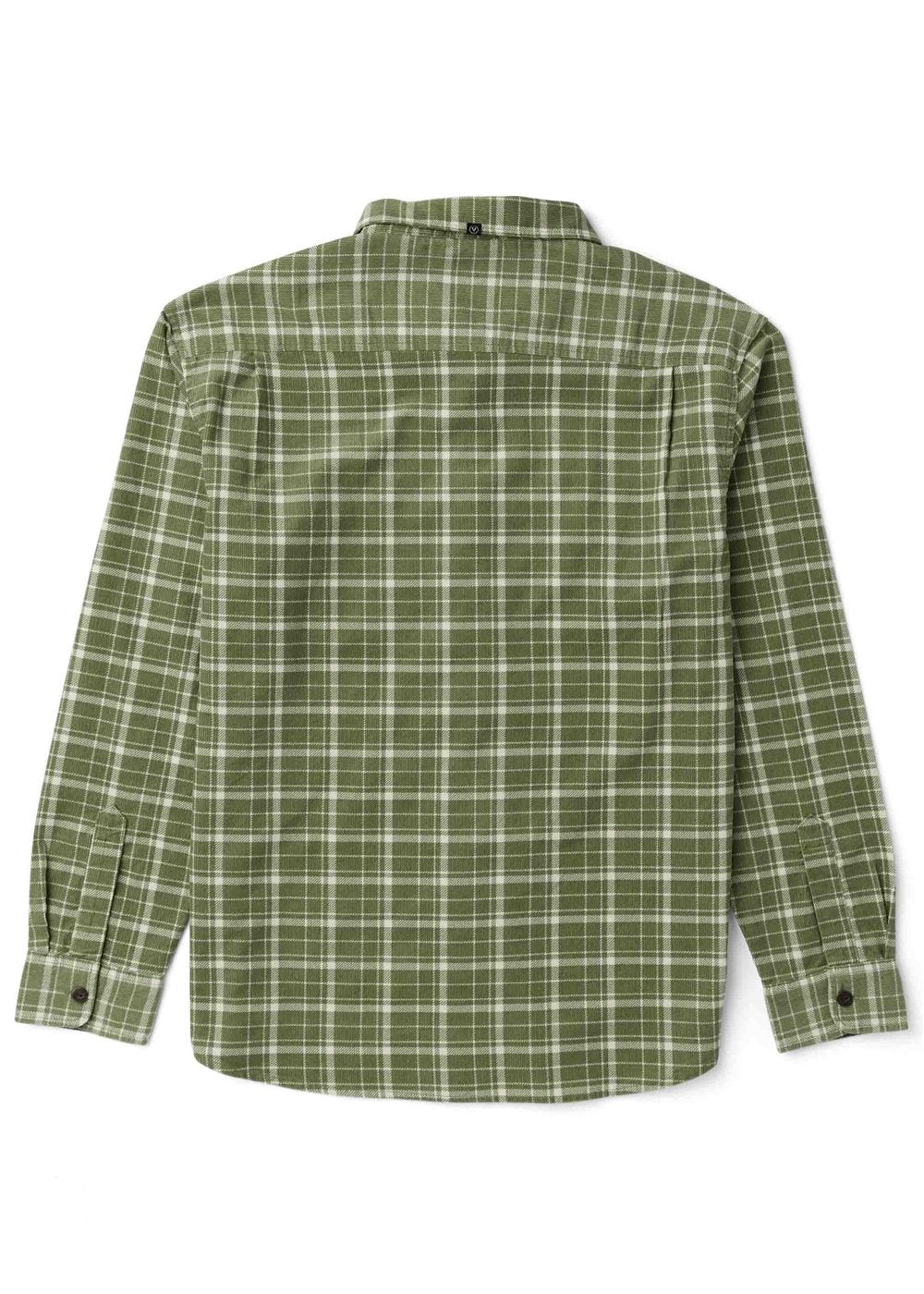 Vissla Rails Cord Printed Eco LS Shirt in Sage, view 2
