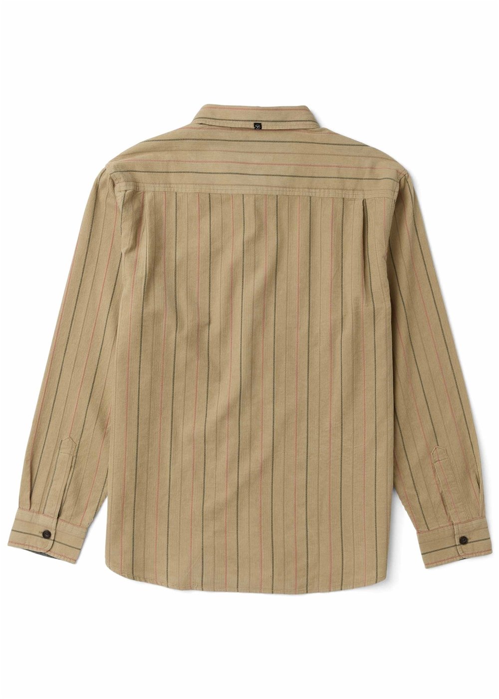 Vissla Rails Cord Printed Eco LS Shirt in Light Khaki, view 3