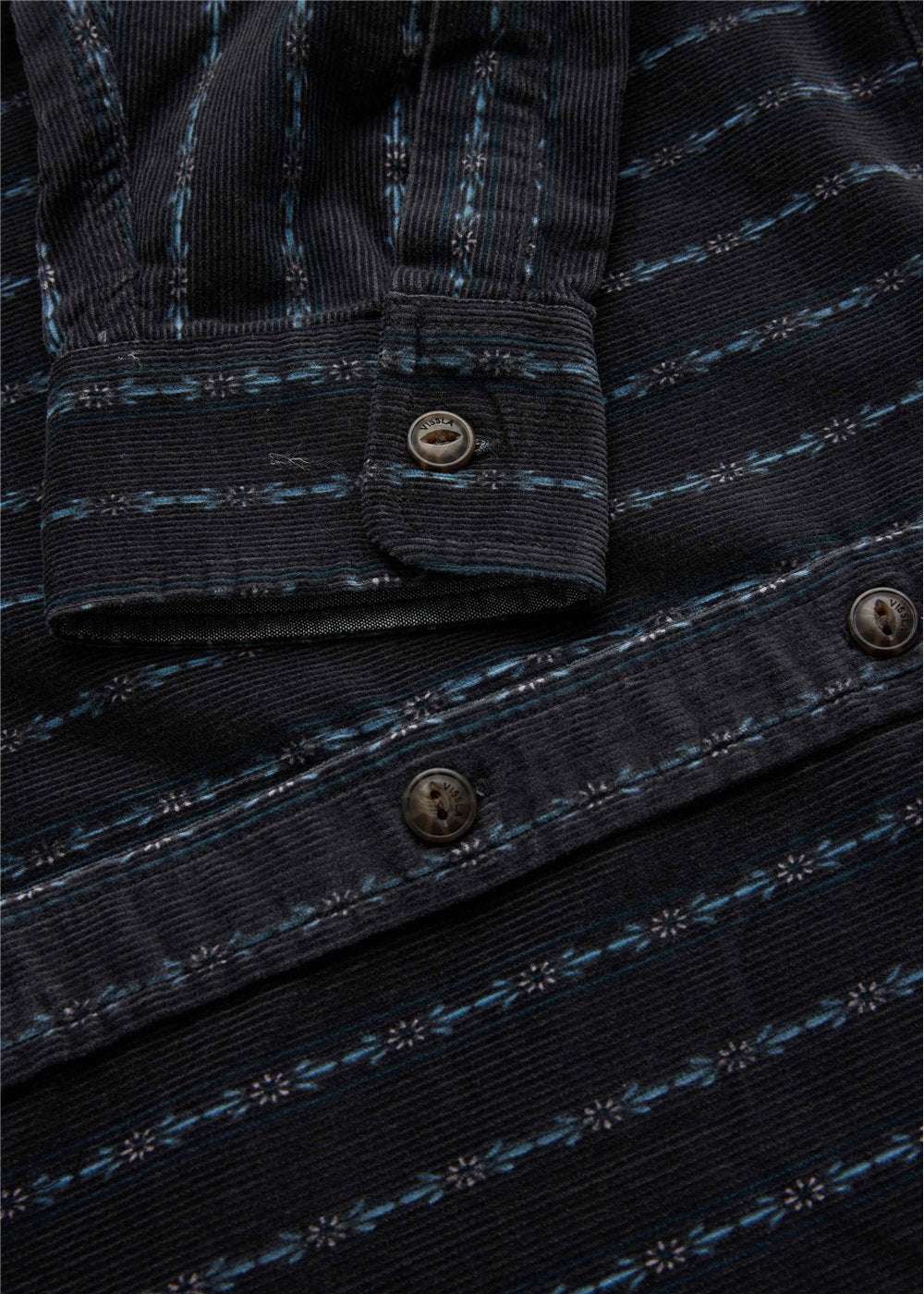 Vissla Rails Cord Printed Eco LS Shirt in Phantom, view 2