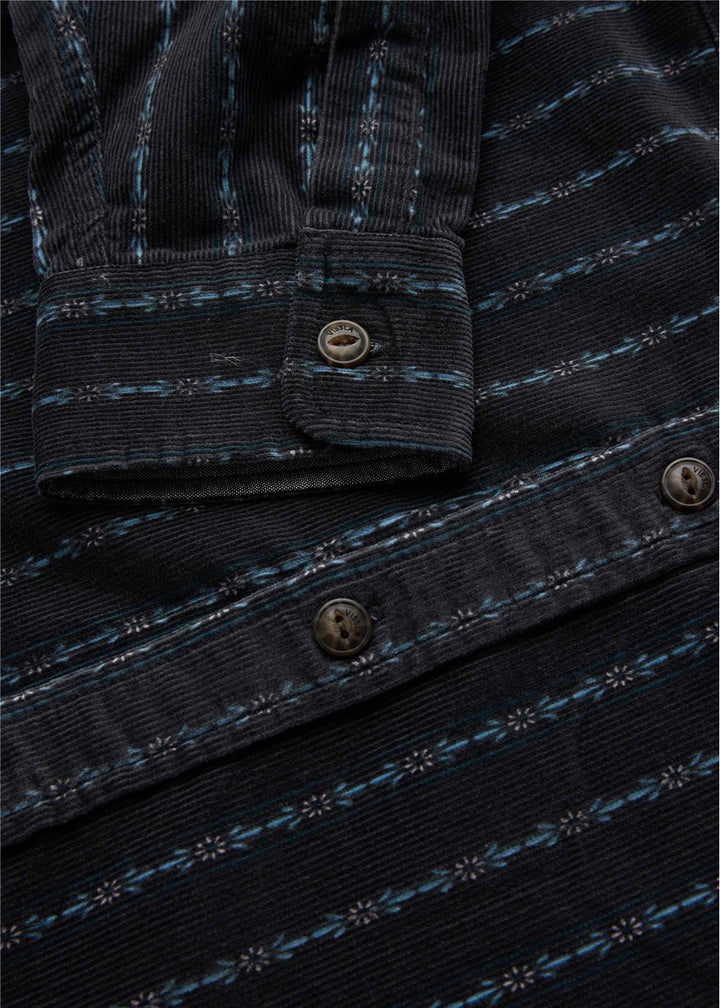 Vissla Rails Cord Printed Eco LS Shirt in Phantom, view 2