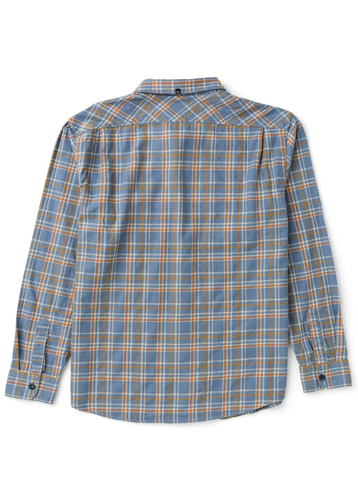 Vissla Central Coast Eco Long Sleeve Flannel in Blue Haze, view 3