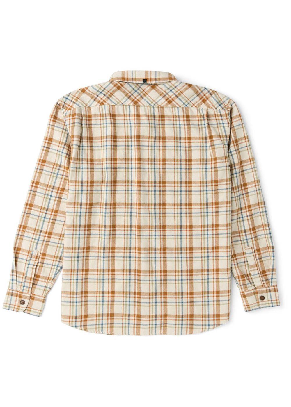 Vissla Central Coast Eco LS Flannel in Dark Sand, view 2