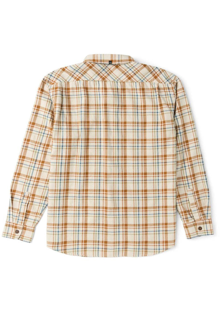 Vissla Central Coast Eco LS Flannel in Dark Sand, view 2