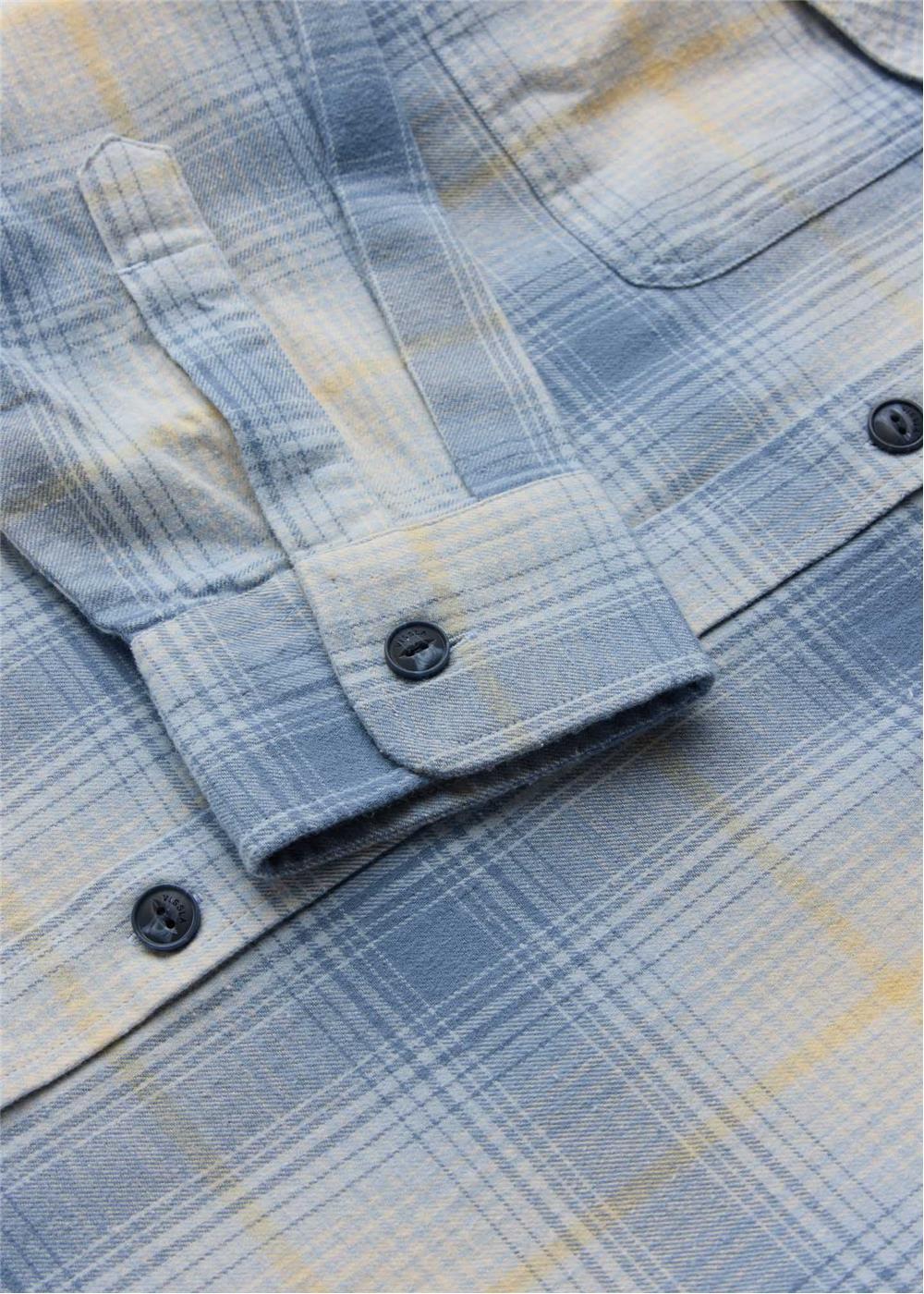 Vissla Central Coast Eco LS Flannel in Denim, view 3