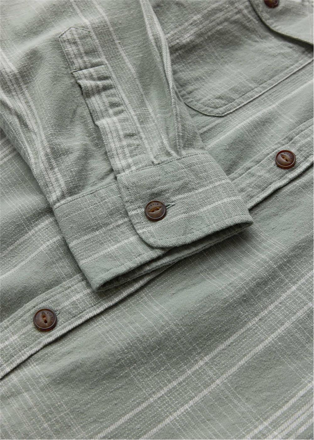 Vissla Central Coast Eco LS Flannel in Aloe, view 3