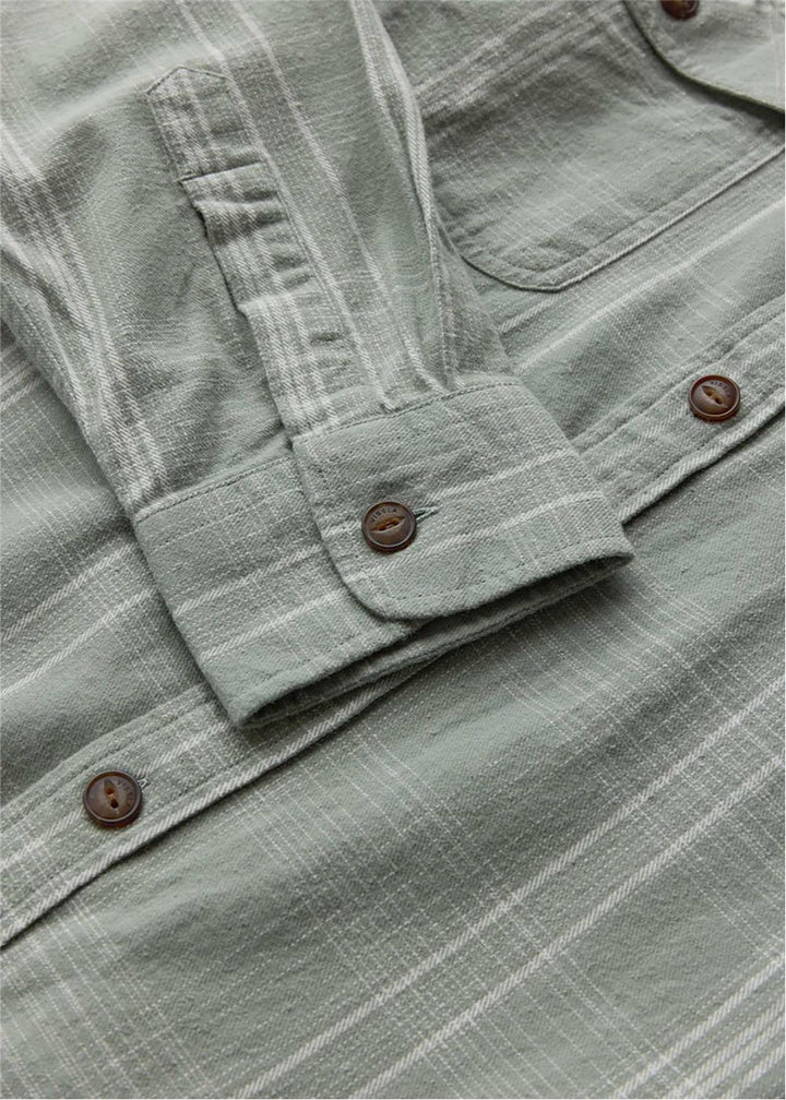 Vissla Central Coast Eco LS Flannel in Aloe, view 3