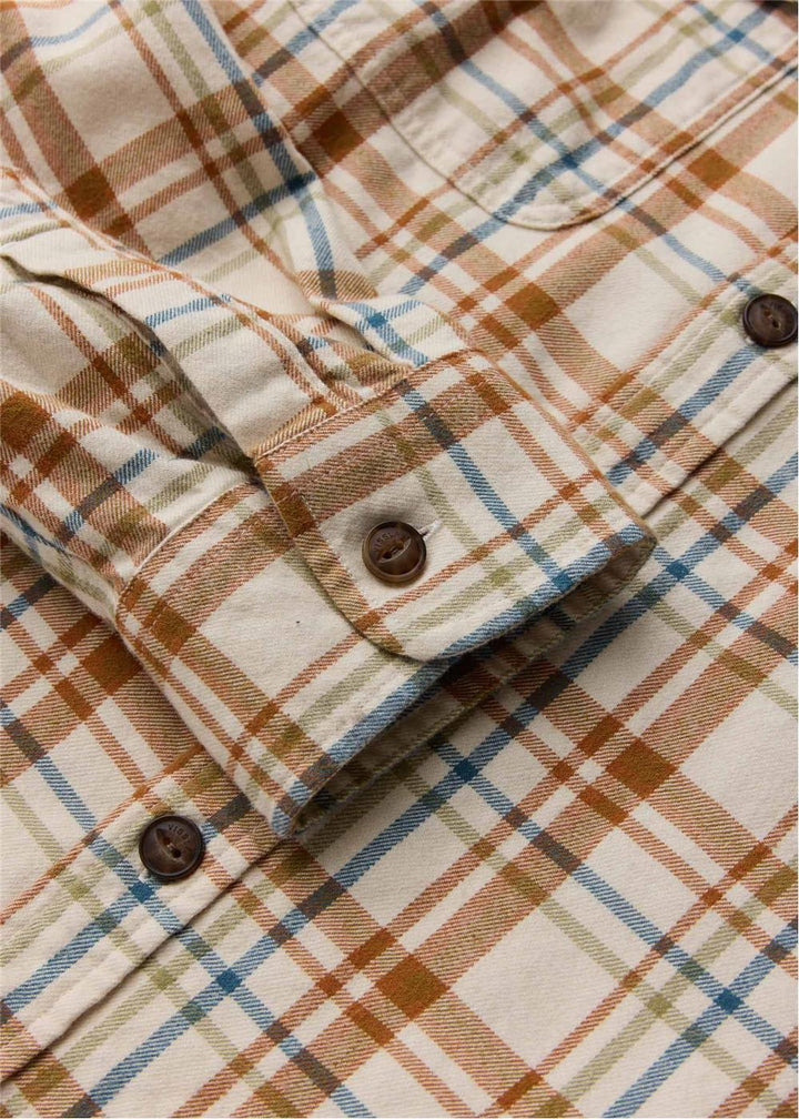 Vissla Central Coast Eco LS Flannel in Dark Sand, view 3