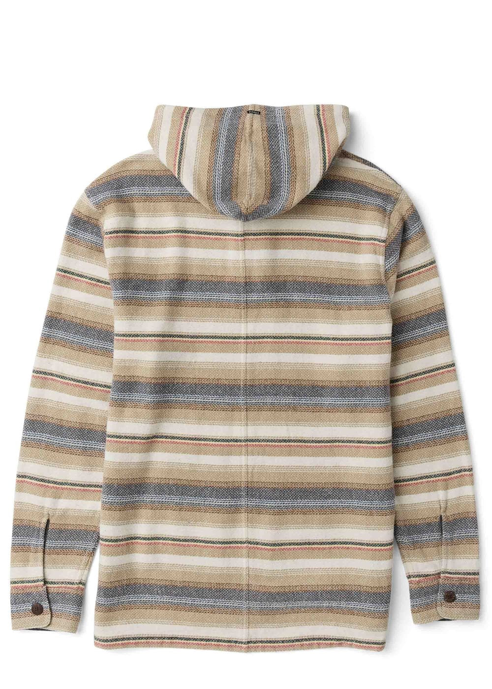 Vissla Descanso Heavy Hooded Popover in Light Khaki, view 2