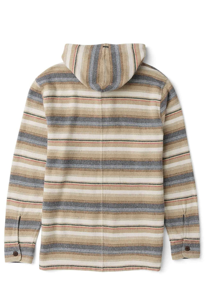 Vissla Descanso Heavy Hooded Popover in Light Khaki, view 2