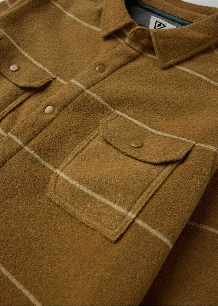 Vissla Looper Terry Eco Overshirt in Bronze, view 2