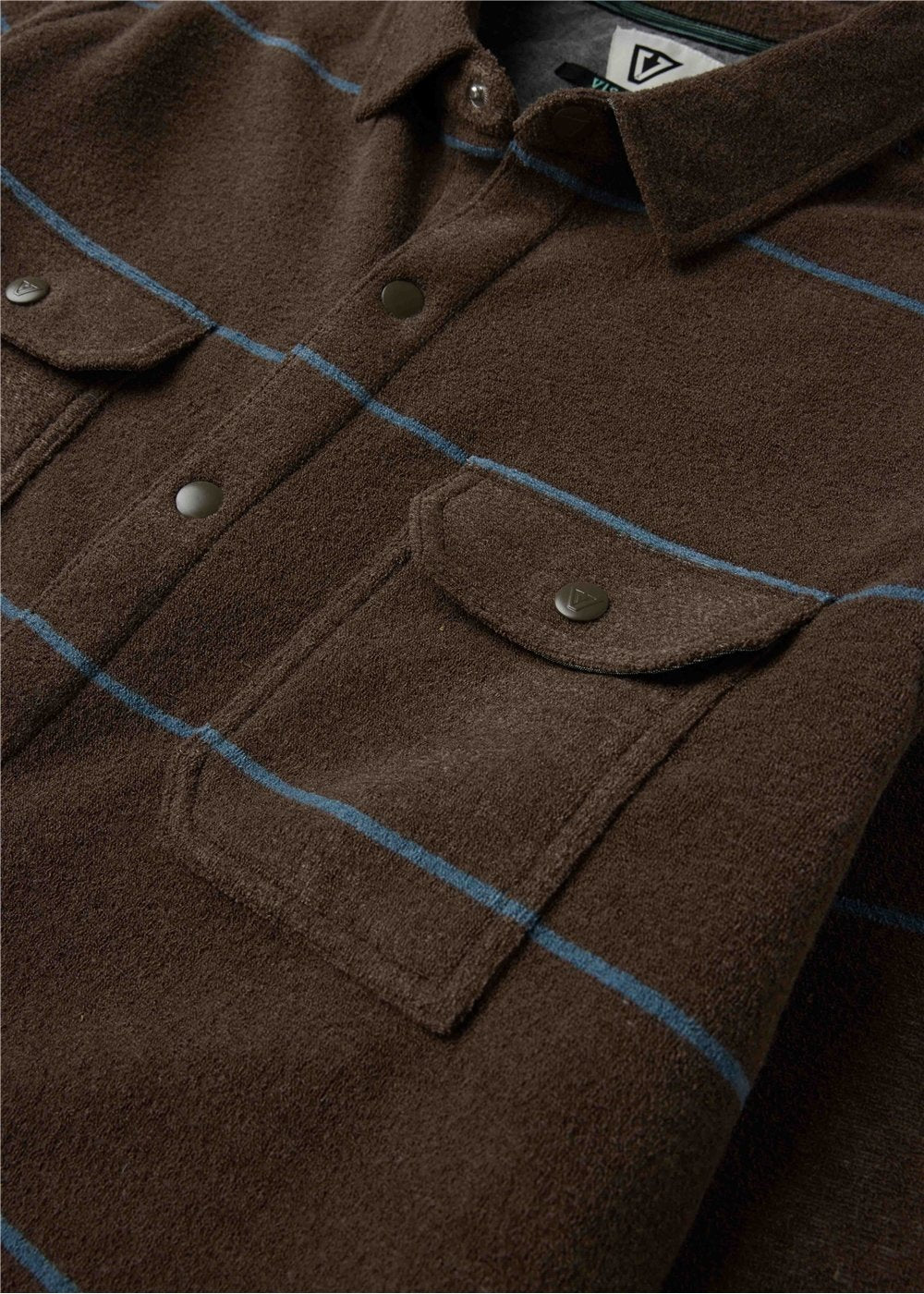 Vissla Looper Terry Eco Overshirt in Dark Earth, view 2