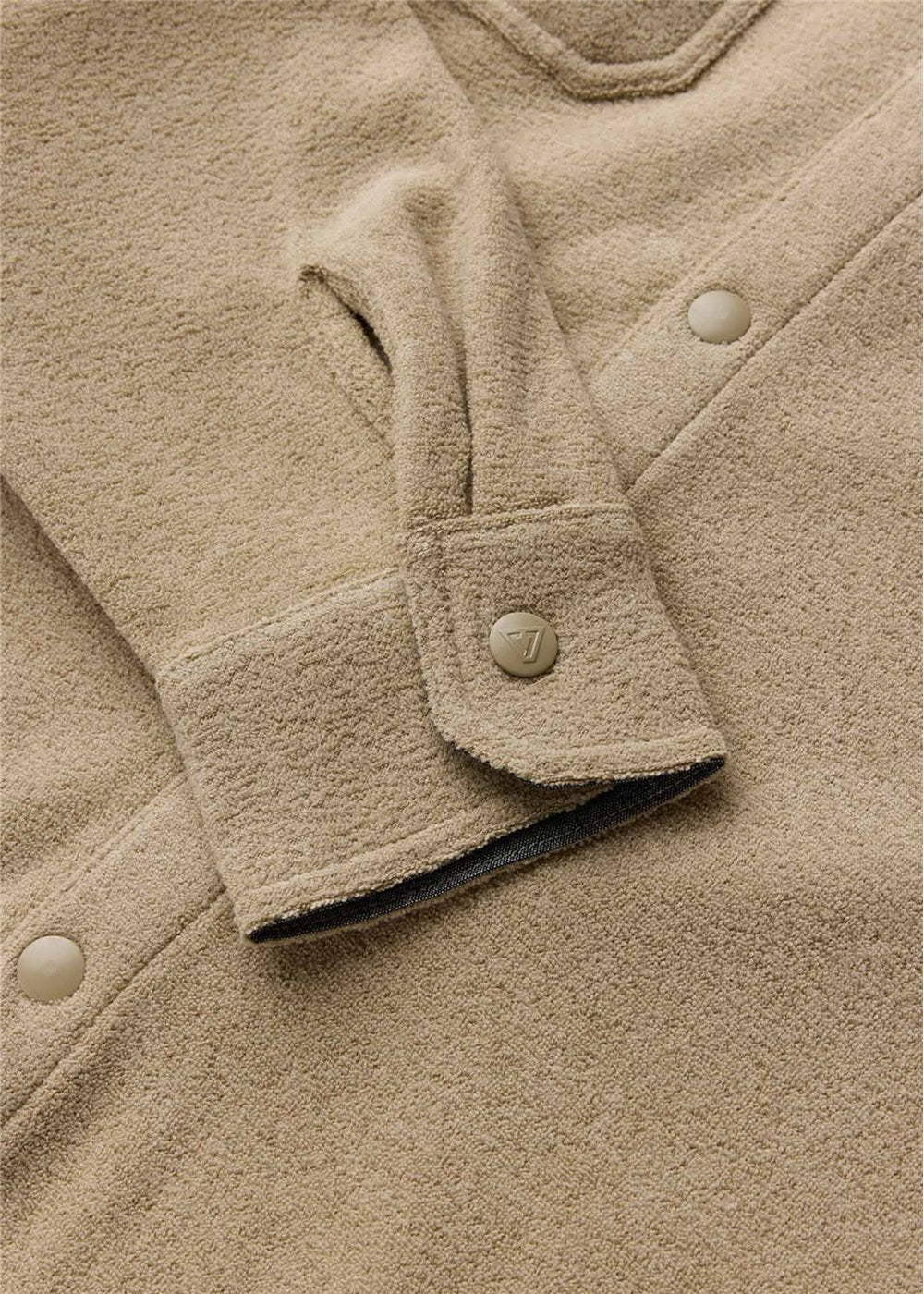 Vissla Looper Terry Eco LS Shirt in Light Khaki, view 3