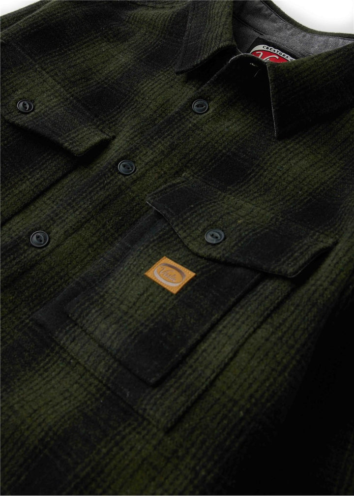 Vissla Wookie Wool Overshirt in Tarp, view 2