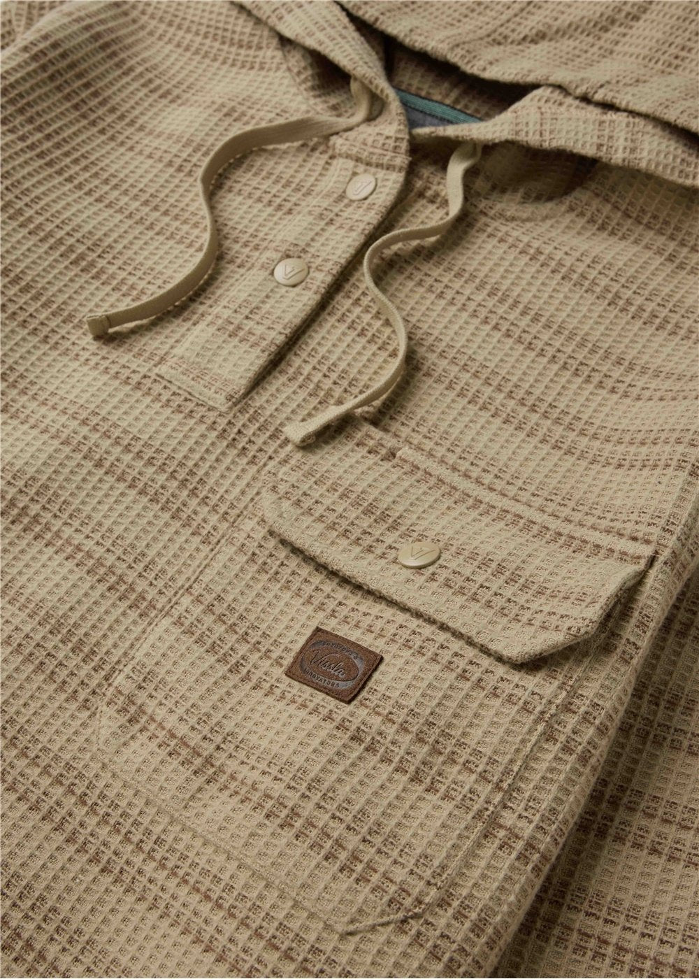 Vissla Creators Thermal Eco Popover in Light Khaki, view 3