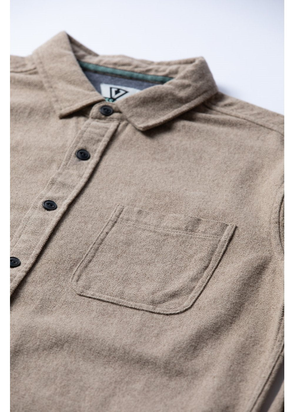 Vissla Shaper Eco LS Flannel in Dark Sand, view 4
