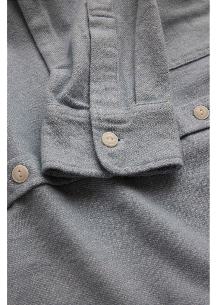 Vissla Shaper Eco LS Flannel in Faded Denim, view 4