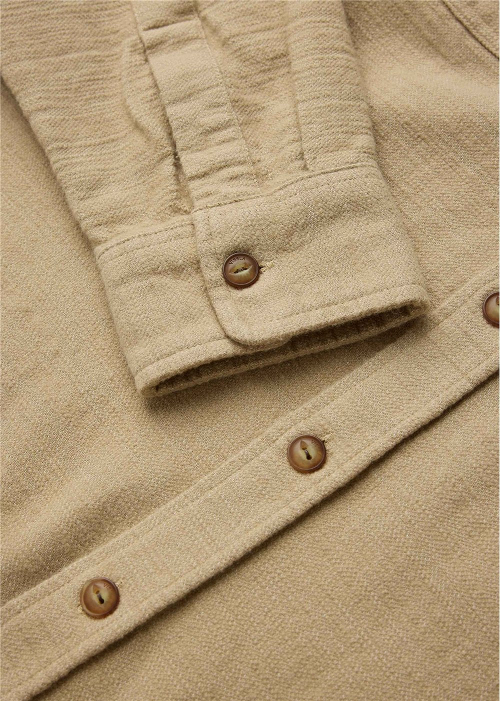 Vissla Polisher Eco Flannel in Light Khaki, view 2