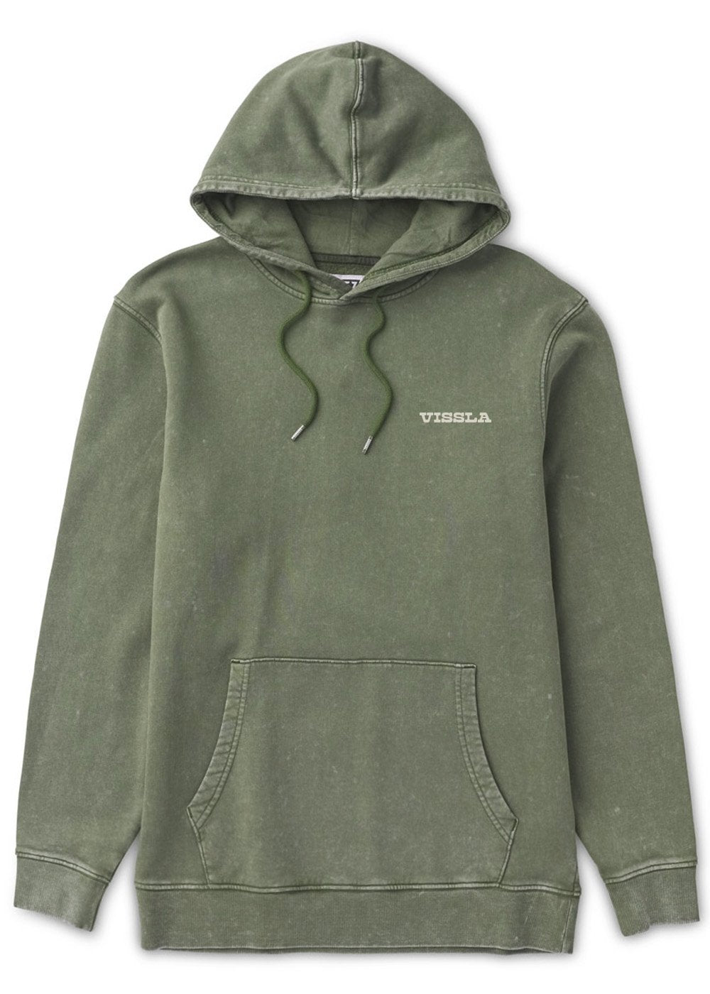 Vissla Washout Eco Pullover Hoodie in Army, view 2